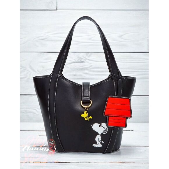Peanuts Snoopy & Woodstock Sunglasses Pebble Textured Purse Handbag - Picture 1 of 6